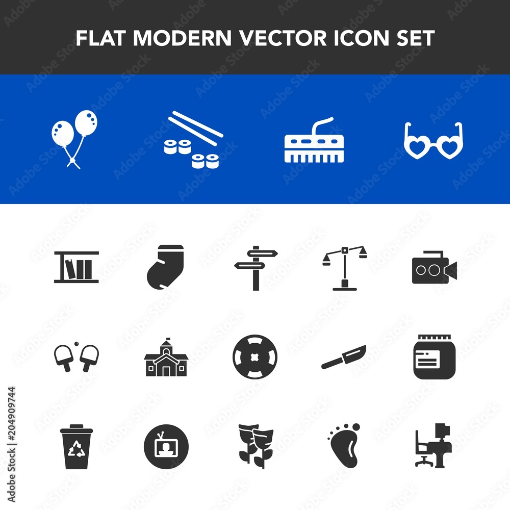Modern, simple vector icon set with banner, poker, office, fashion, hippie, celebration, sunglasses, sushi, balance, music, table, birthday, warm, judge, sport, fish, law, winter, glasses, book icons Modern, simple vector icon set with banner, poker, office, fashion, hippie, celebration, sunglasses, sushi, balance, music, table, birthday, warm, judge, sport, fish, law, winter, glasses, book icons