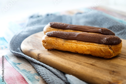 Chocolate Puffs Eclair ready to eat