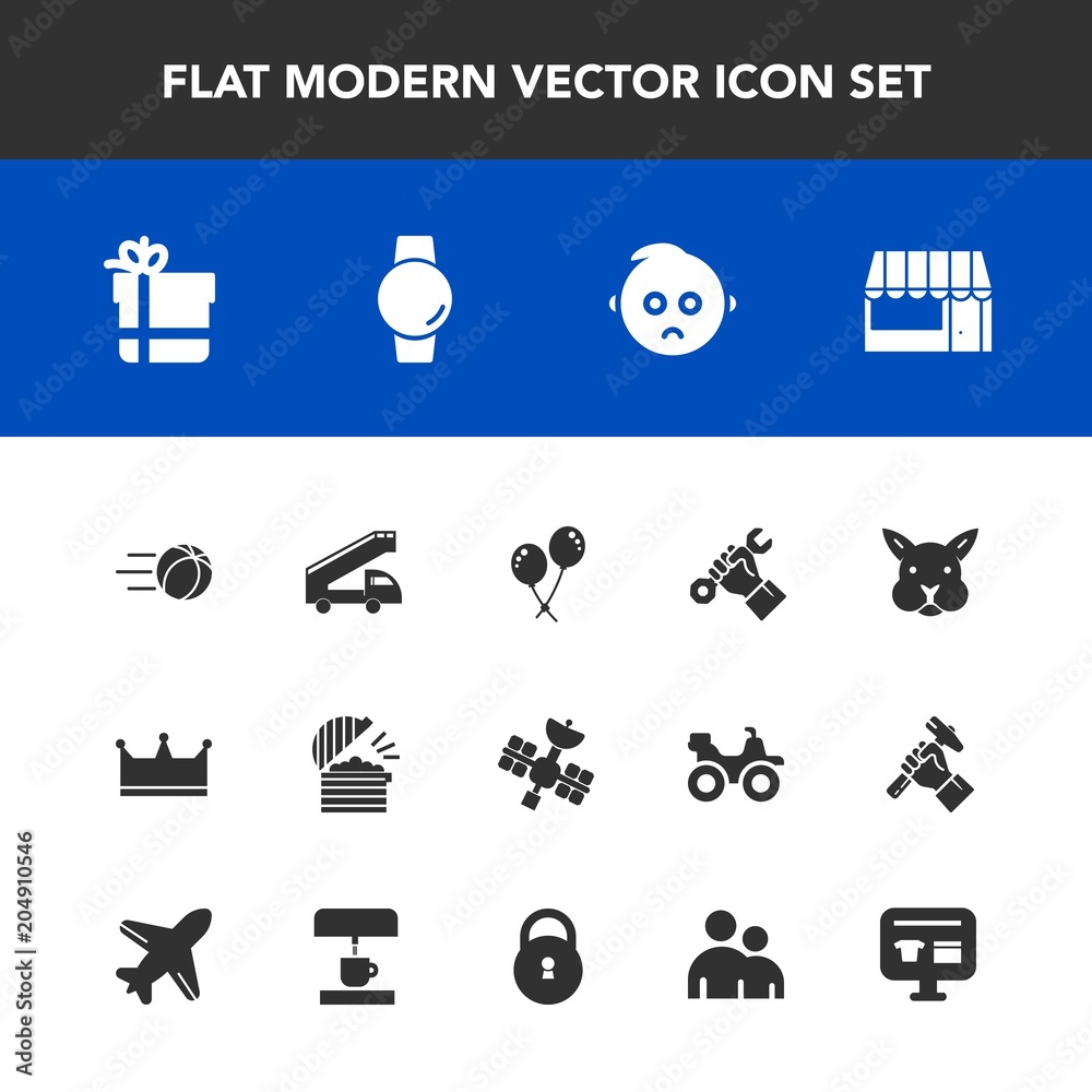 Modern, simple vector icon set with supermarket, food, celebration, transportation, cute, helmet, gadget, bunny, box, chef, industry, decoration, gift, kid, birthday, game, store, ball, builder icons Modern, simple vector icon set with supermarket, food, celebration, transportation, cute, helmet, gadget, bunny, box, chef, industry, decoration, gift, kid, birthday, game, store, ball, builder icons