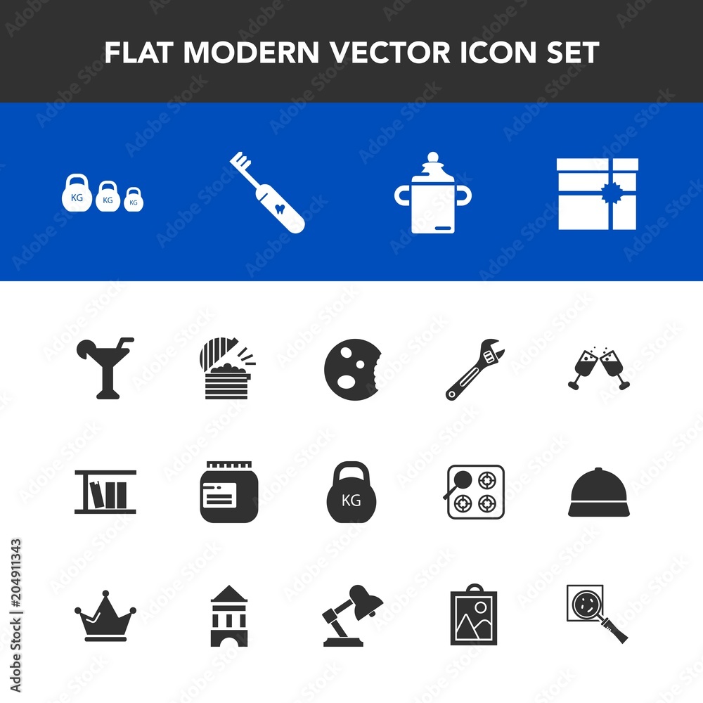 Modern, simple vector icon set with hygiene, kilogram, doughnut, sweet, search, health, drink, gift, weight, food, cake, jam, present, clean, brush, equipment, table, alcohol, library, tool, box icons Modern, simple vector icon set with hygiene, kilogram, doughnut, sweet, search, health, drink, gift, weight, food, cake, jam, present, clean, brush, equipment, table, alcohol, library, tool, box icons