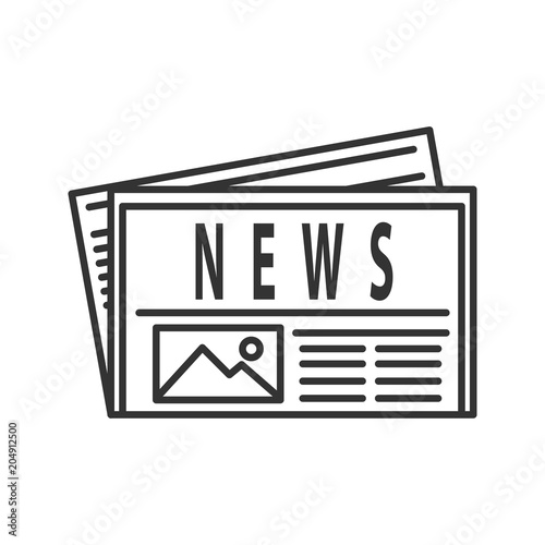Newspaper linear icon