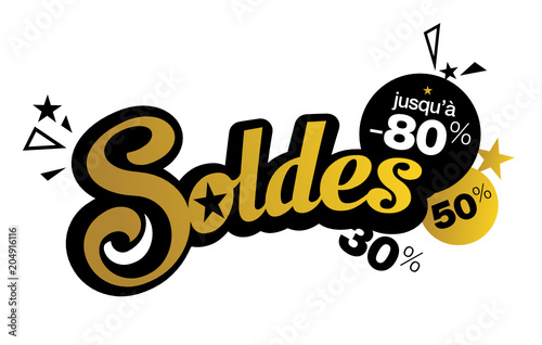 Logo soldes et promotion