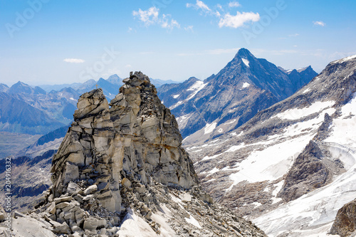 Mountain and glacier landscape in Tirol. Austria  region of Hintertux.