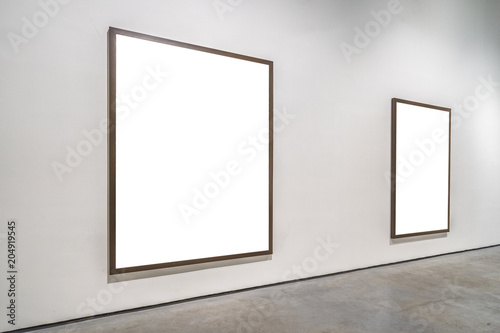 blank frame in gallery