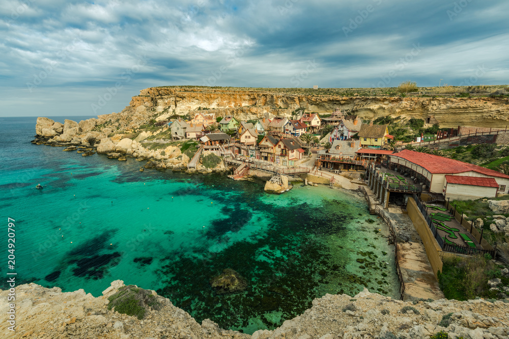 Famous Popeye Village in Anchor Bay, Malta