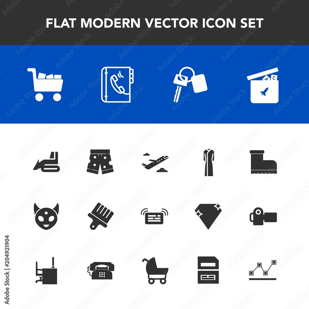 Modern, simple vector icon set with key, airplane, vehicle, machinery, book, message, automobile, plane, alien, travel, bulldozer, shorts, bear, wear, car, industry, play, toy, brush, chart, ufo icons Modern, simple vector icon set with key, airplane, vehicle, machinery, book, message, automobile, plane, alien, travel, bulldozer, shorts, bear, wear, car, industry, play, toy, brush, chart, ufo icons