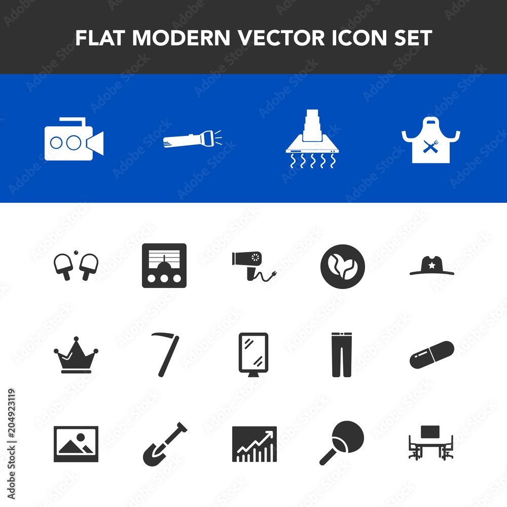 Modern, simple vector icon set with work, hairdryer, crown, hair, communication, street, royal, signal, tennis, radio, banner, handle, caffeine, camera, equipment, sport, blow, cooking, wrench icons Modern, simple vector icon set with work, hairdryer, crown, hair, communication, street, royal, signal, tennis, radio, banner, handle, caffeine, camera, equipment, sport, blow, cooking, wrench icons