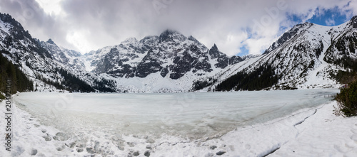 Tatra mountains at winter from Morskie Oko, Karpaty, Poland