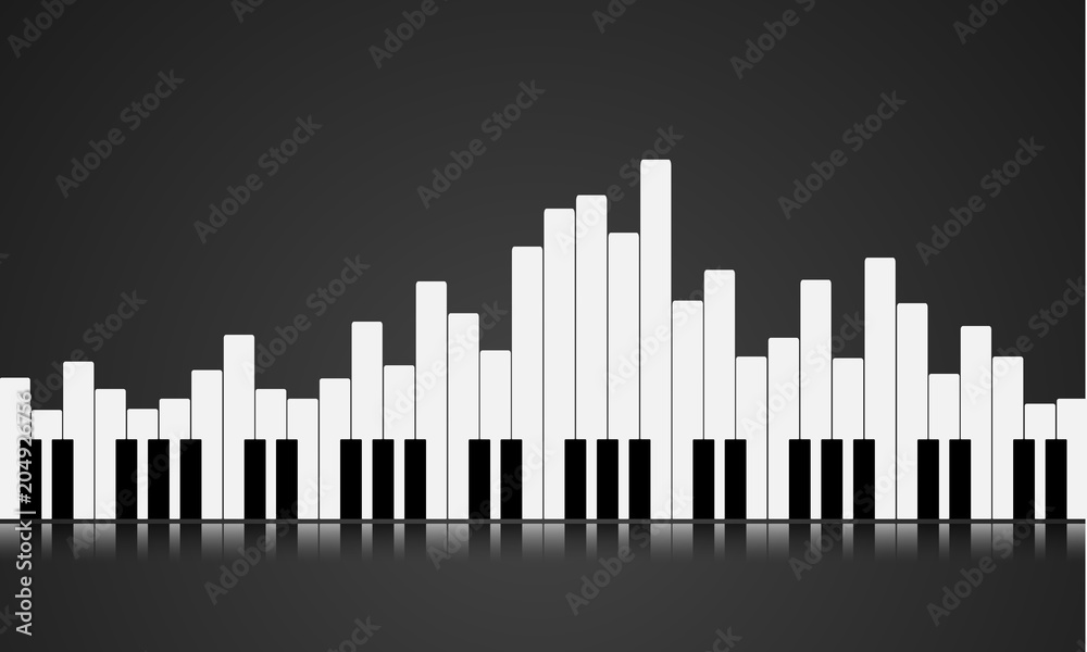 Fototapeta premium piano key equalizer