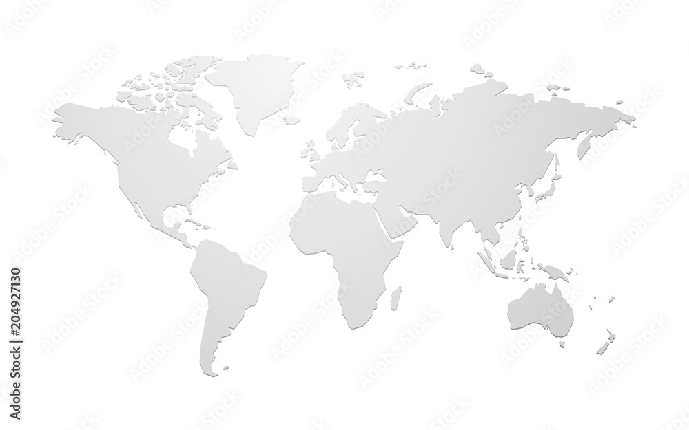 simple blank vector world map