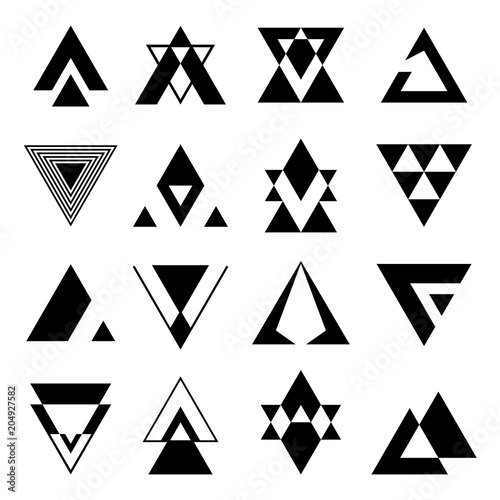 Abstract Geometric Shapes Triangles