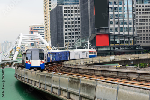 Sky train transport in the city / BTS