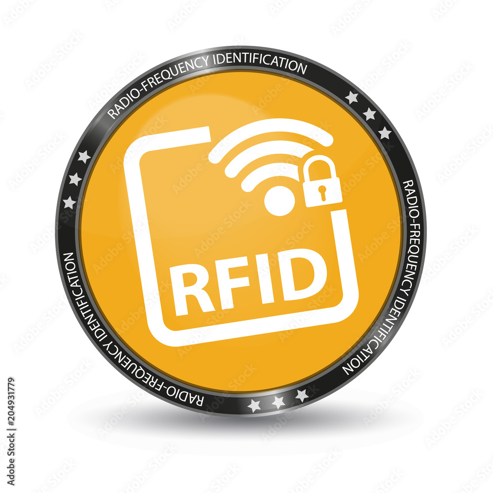 Radio Frequency Identification RFID - Glossy Web Button Radio Frequency Identification RFID - Glossy Web Button