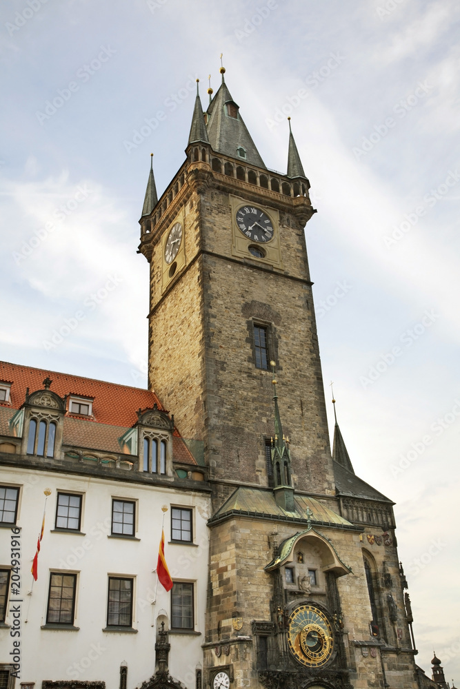 Old City Hall Tower in Prague. Czech Republic