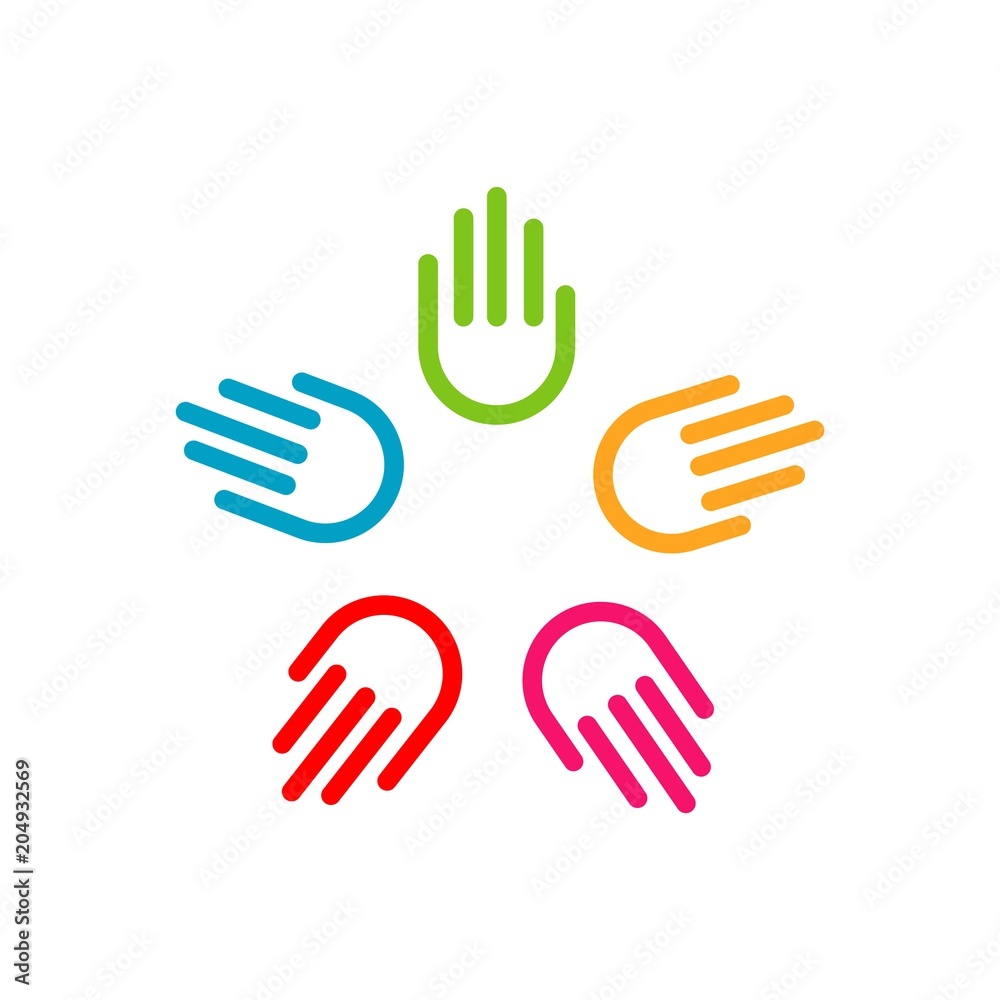 Hand Logo Vector Template Design Illustration Hand Logo Vector Template Design Illustration