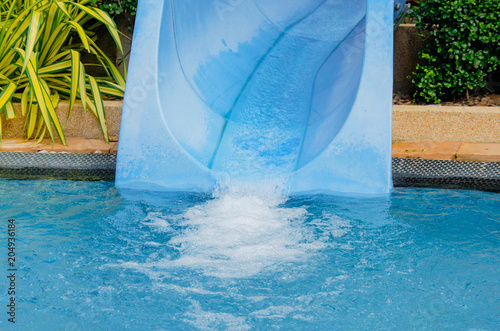 Foto The waterslide pool