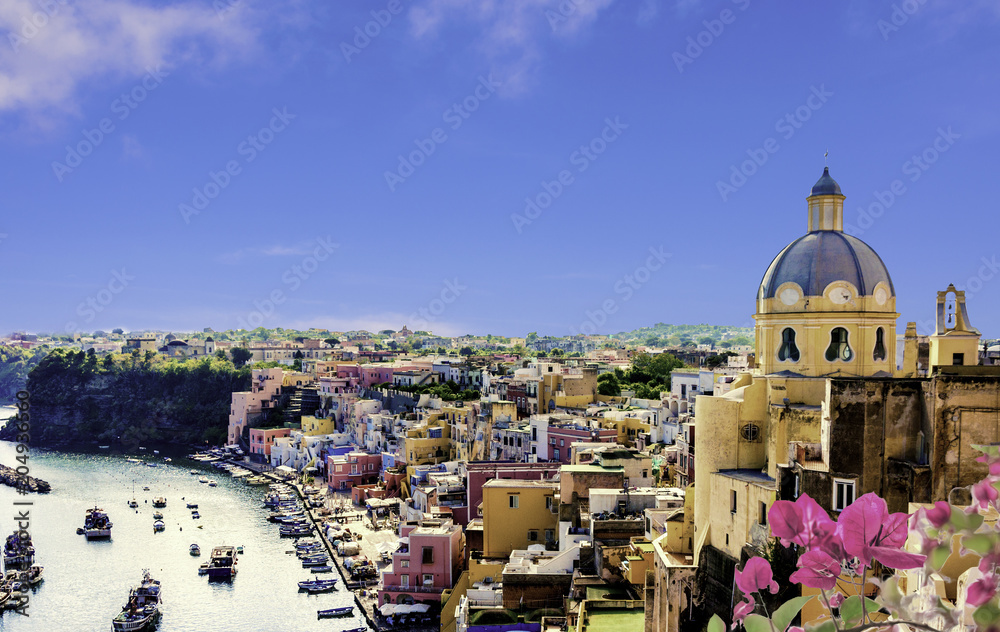 The Picturesque island of Procida, Naples, Italy