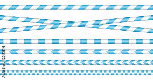 Set Of Barrier Tapes Blue/White
