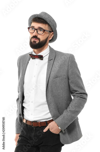 Portrait of handsome hipste...