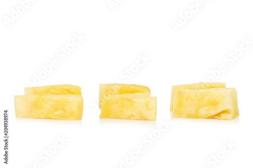 Pineapple piece isolated on white background