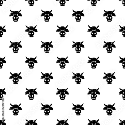 Cow head pattern vector seamless