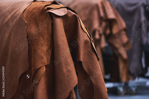 Production of leather furniture