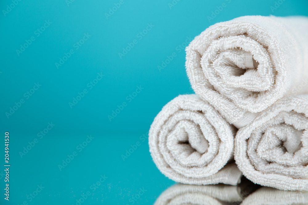 Pile of white towels Pile of white towels