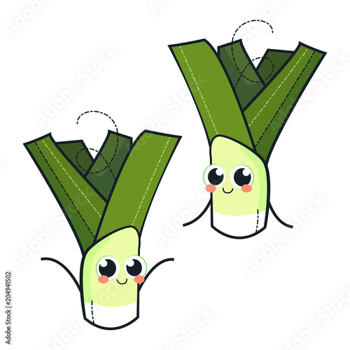 Cute leek character