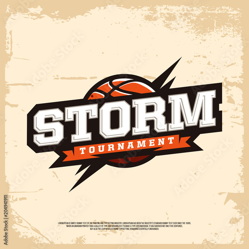 Modern professional basketball logo for sport team
