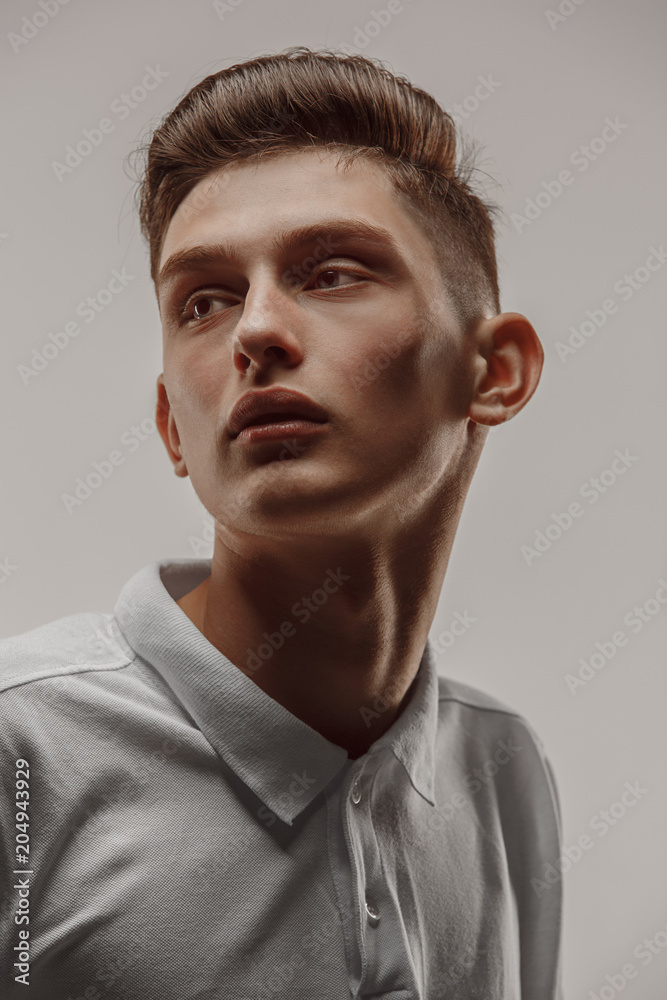 Obraz premium Close up portrait of a handsome young man