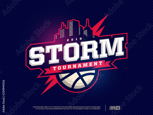 Modern professional basketball logo for sport team