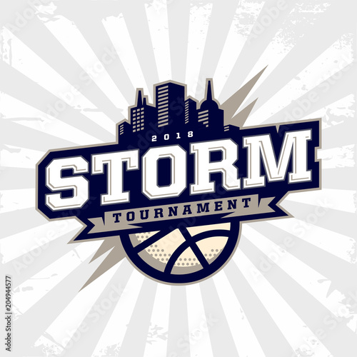 Modern professional basketball logo for sport team