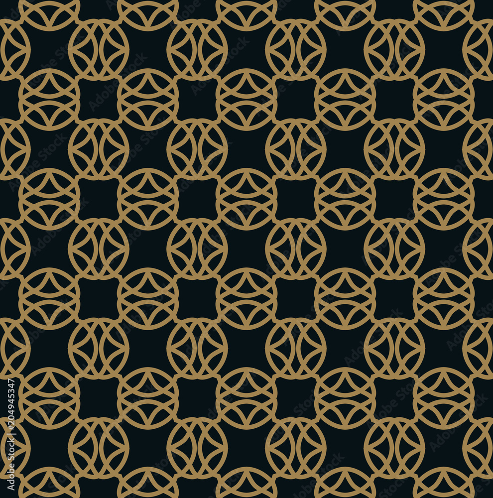 Seamless pattern. Graphic lines ornament. Floral stylish backgro Seamless pattern. Graphic lines ornament. Floral stylish backgro