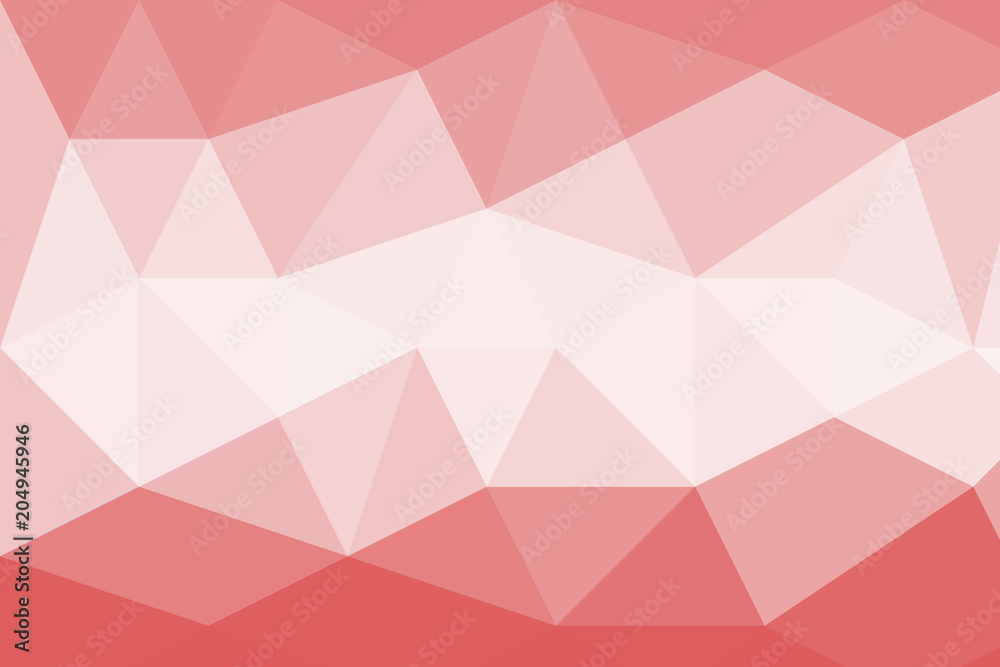 Fototapeta premium Red abstract polygonal pattern. Low poly background