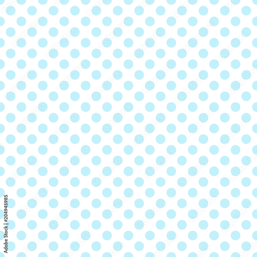 Seamless pattern. Blue polka dot on the white background
