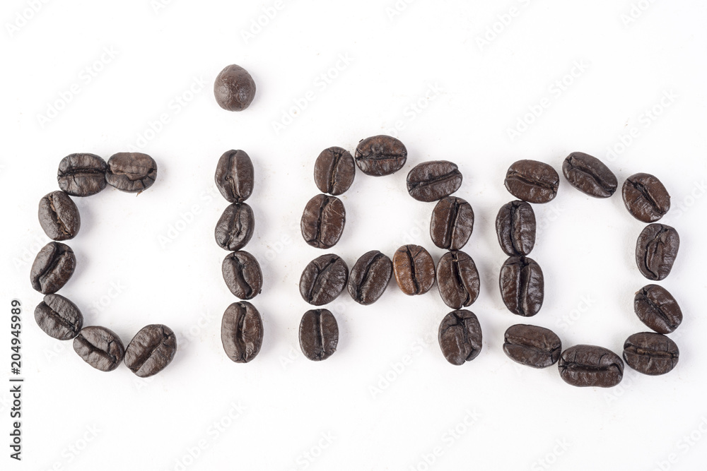 chicchi di caffè, ciao chicchi di caffè, ciao