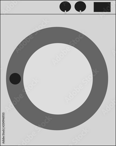 Washing Machine Isolated on a White Background