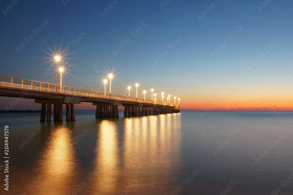 Fototapeta premium blue hour in north tuscany