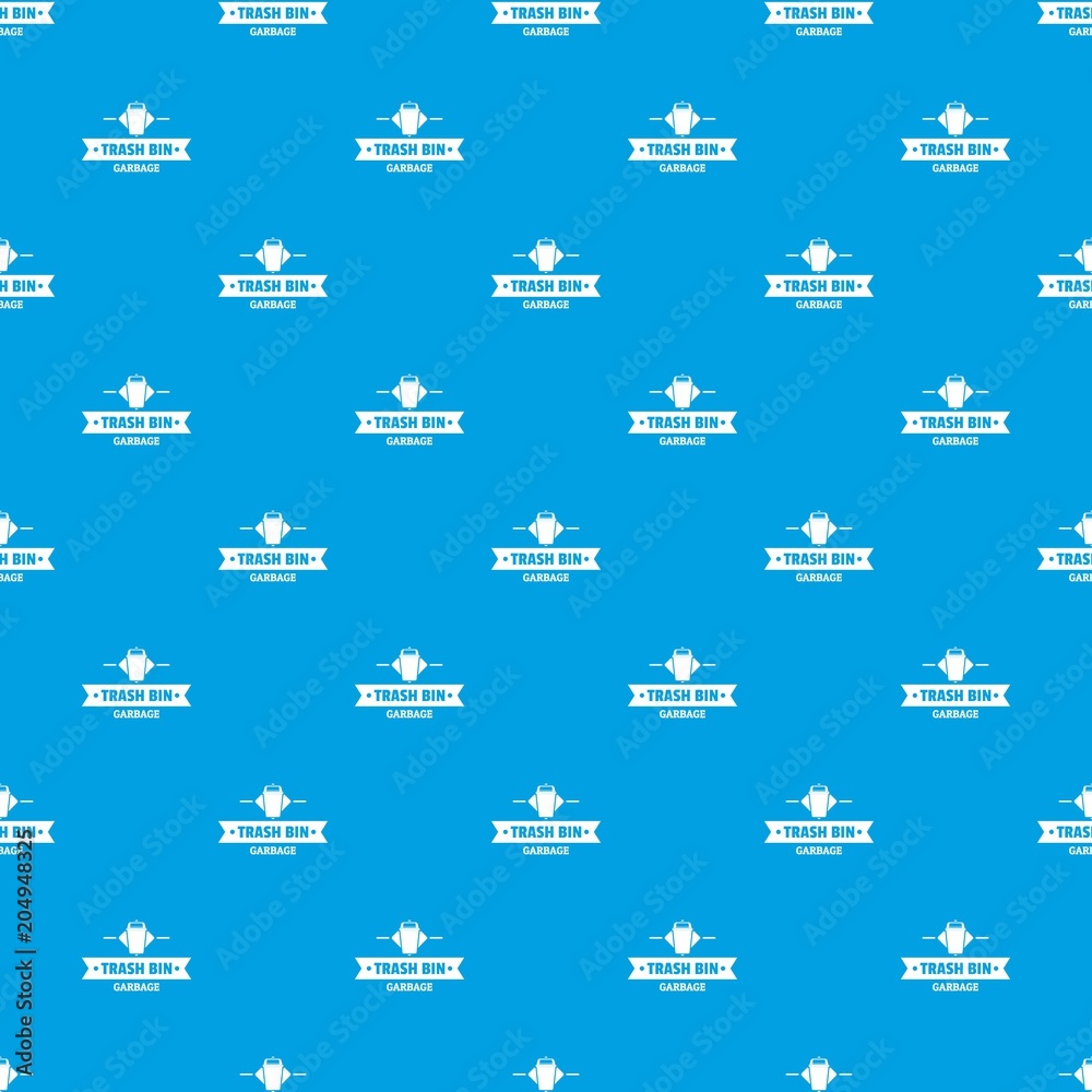 Bin household pattern vector seamless blue Bin household pattern vector seamless blue