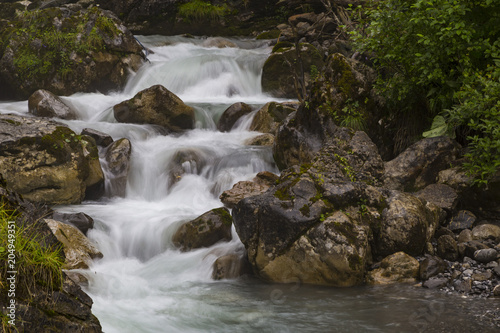 Fototapeta Naklejka Na Ścianę i Meble -  Fast mountain river at summer