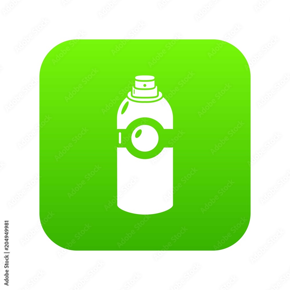 Spray deodorant icon green vector Spray deodorant icon green vector
