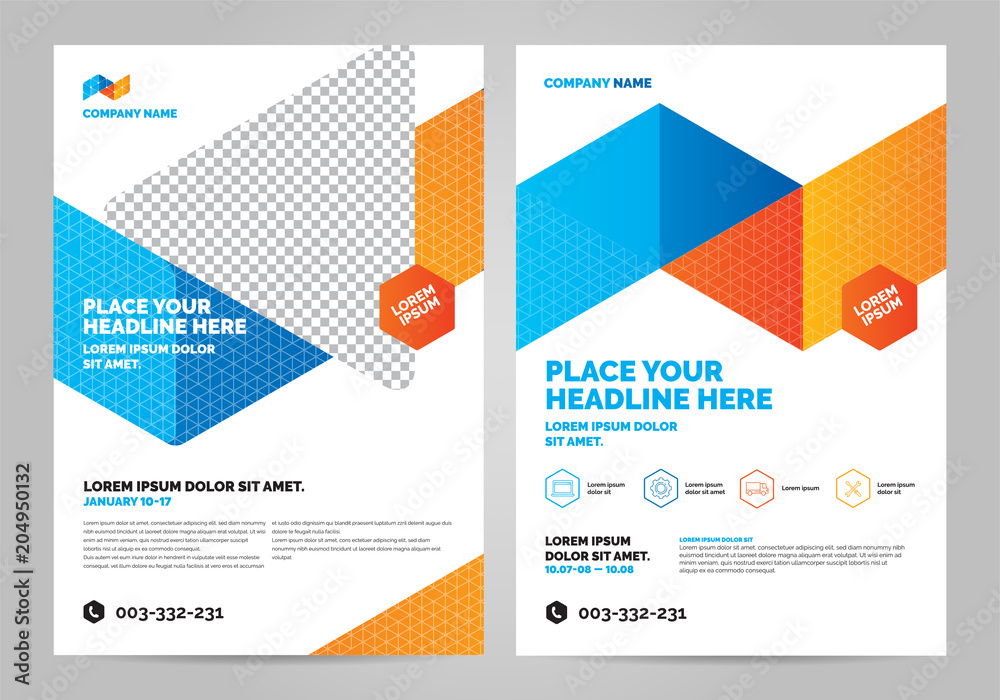 Geometry colorful Brochure Layout template, cover design background, annual reports. Can be adapt to Brochure, Annual Report, Magazine, Poster, Flyer, Banner.
