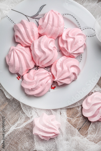 Wallpaper Mural Pink meringue cookies. Torontodigital.ca