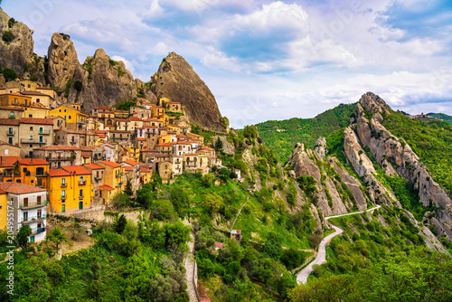 Castelmezzano village in Apennines Dolomiti Lucane. Basilicata, Italy. photo