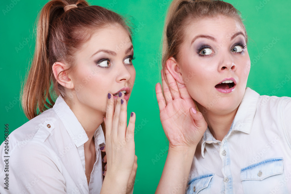 Two teenagers shares secrets, gossip Two teenagers shares secrets, gossip