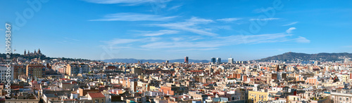 Panorama of Barcelona, Spain