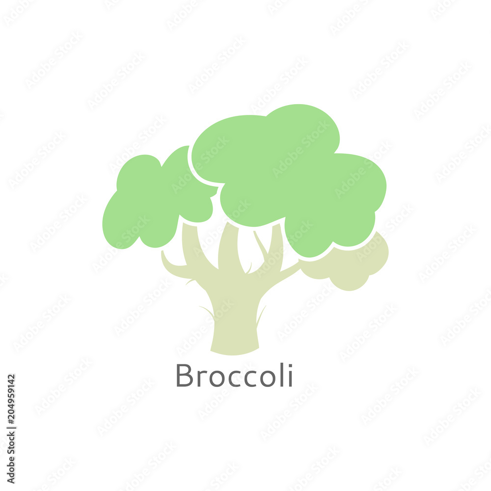 Broccoli icon vector. Isolated cauliflower vegetable linear style for menu, label, logo. Broccoli icon vector. Isolated cauliflower vegetable linear style for menu, label, logo.
