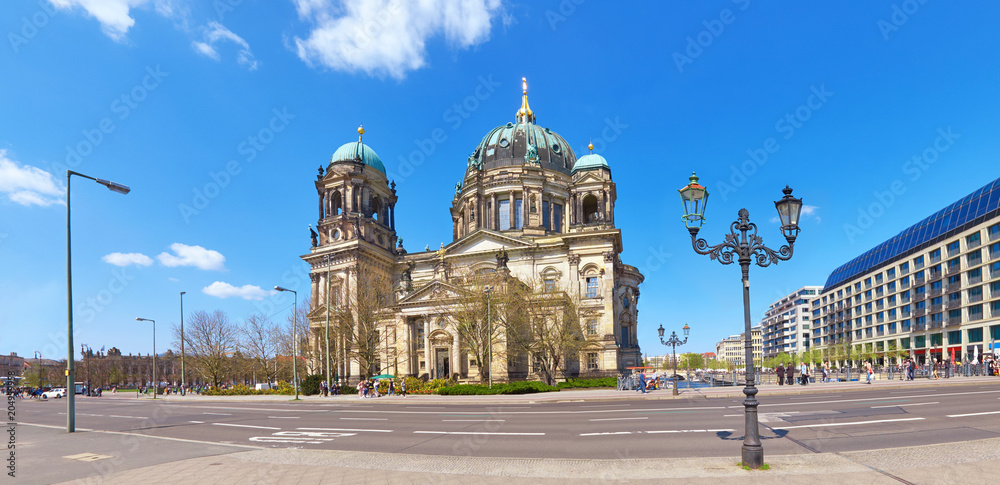 Panoramic image of Berlin Cathedral, or Berliner Dom in German