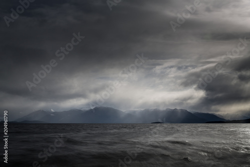 Storms over Lake Te Anau, New Zealand