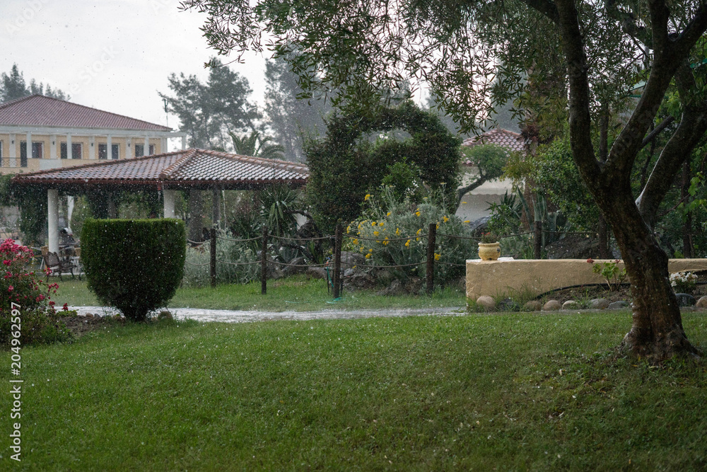 Heavy rain in Halkidiki, Greece Heavy rain in Halkidiki, Greece